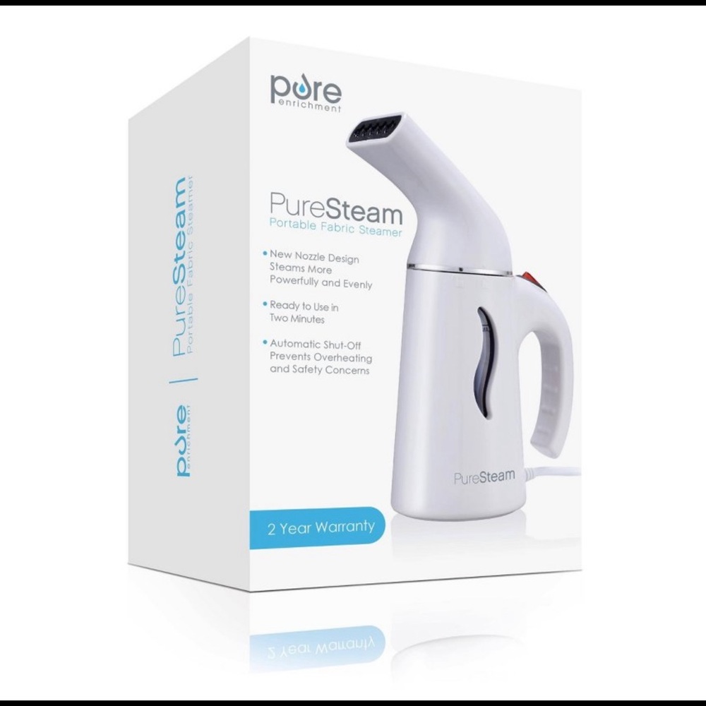 Pure Enrichment PureSteam Portable Fabric Steamer (White) Brand New